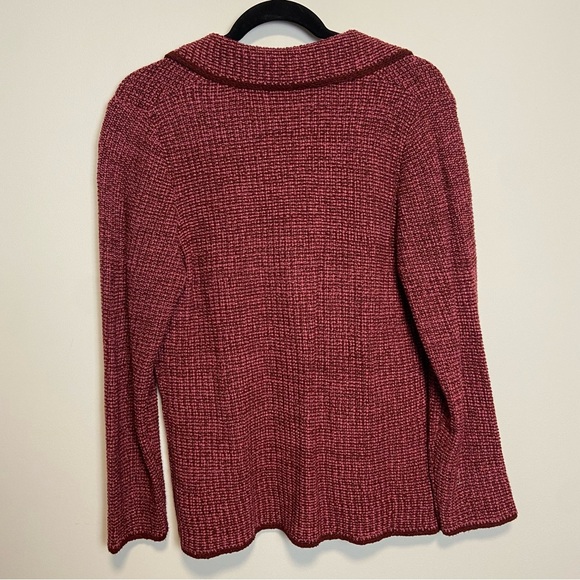 VTG coldwater creek / knit pink purple blazer L - Picture 5 of 8